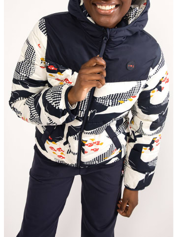 Blutsgeschwister Steppjacke "Cloud Stepperwhales" in Creme/ Dunkelblau