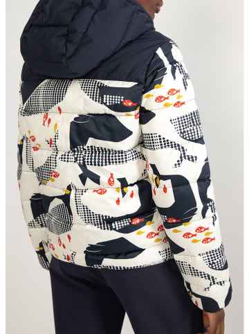 Blutsgeschwister Steppjacke "Cloud Stepperwhales" in Creme/ Dunkelblau