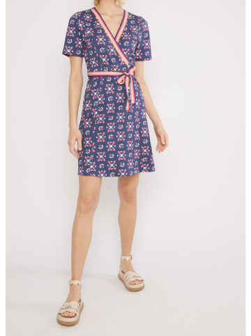 Blutsgeschwister Jurk "Court Cache" blauw/roze