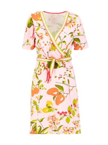 Blutsgeschwister Jurk "Curfull of light vitamins" rosé/groen