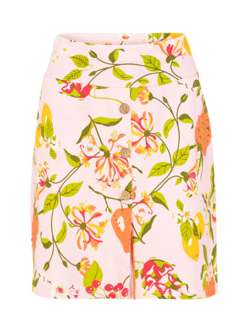 Blutsgeschwister Shorts "Rainbowfull of light vitamins" in Rosé/ Grün