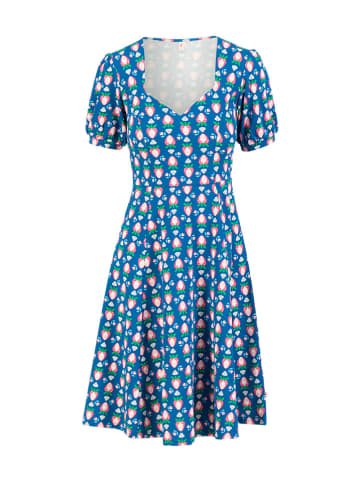 Blutsgeschwister Kleid "Joyful Heartstrawberry and kiss" in Blau