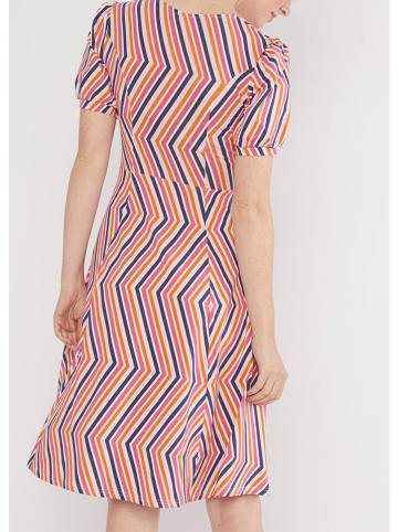 Blutsgeschwister Jurk "Joyful Heartrainbow" donkerblauw/oranje/roze