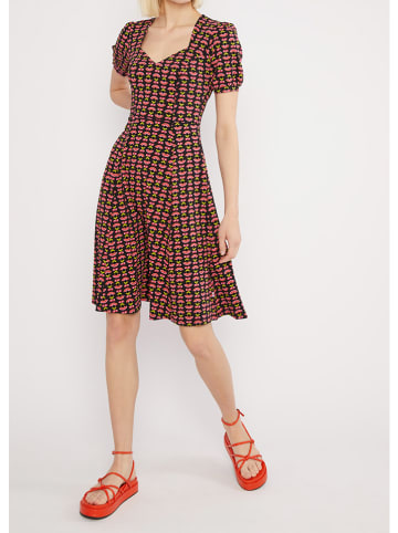 Blutsgeschwister Jurk "Joyful Heart" roze/zwart