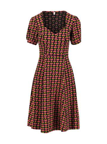 Blutsgeschwister Kleid "Joyful Hearttutti frutti" in Schwarz/ Koralle