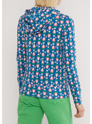 Blutsgeschwister Hoodie "Scuba Dubastrawberry and kiss" in Blau