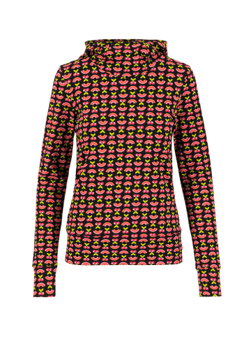 Blutsgeschwister Hoodie "Scuba Dubatutti frutti rainbow dance" in Schwarz/ Koralle