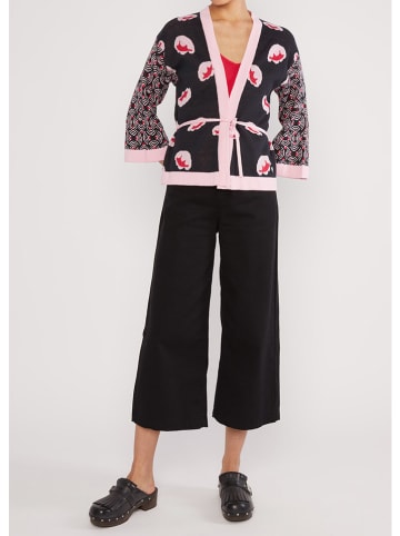 Blutsgeschwister Cardigan "Mingle Mangleartistic" in Schwarz/ Rosa