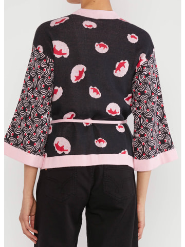 Blutsgeschwister Cardigan "Mingle Mangleartistic" in Schwarz/ Rosa