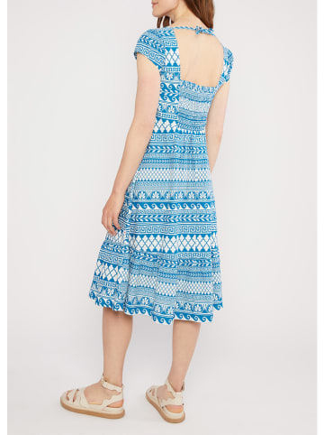 Blutsgeschwister Kleid "Midsummer Night Talemyth of mykonos" in Blau/ Weiß