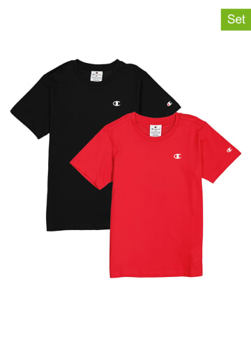 Champion 2-delige set: shirts rood/zwart