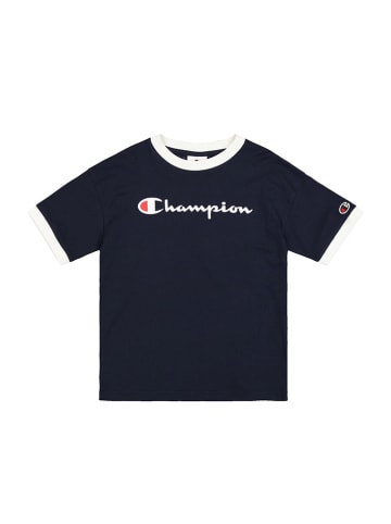 Champion Shirt in Dunkelblau/ Creme
