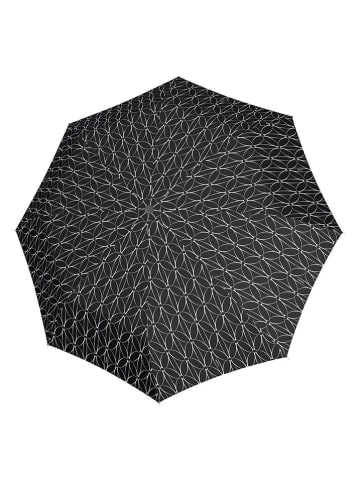Doppler Taschenschirm ''Fiber Magic'' in Schwarz/ Weiß