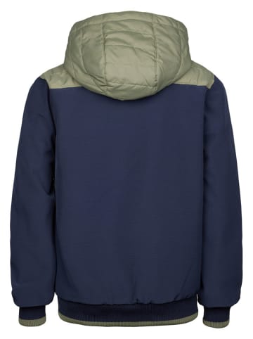 Petrol Steppjacke in Dunkelblau/ Khaki