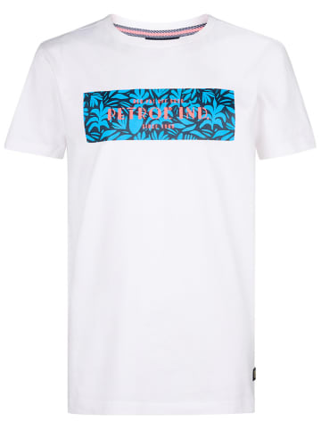 Petrol Shirt in Weiß