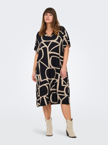 ONLY Carmakoma Jurk zwart/beige