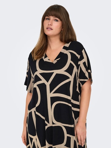 ONLY Carmakoma Jurk zwart/beige
