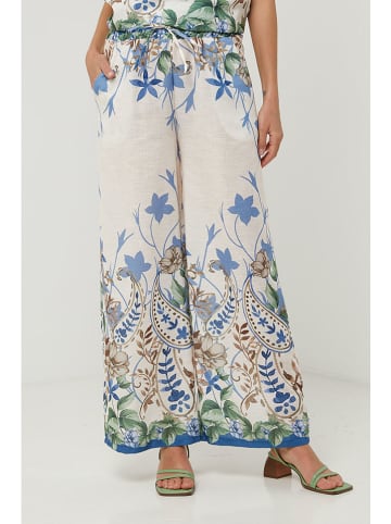 Lin Passion Broek crème/meerkleurig
