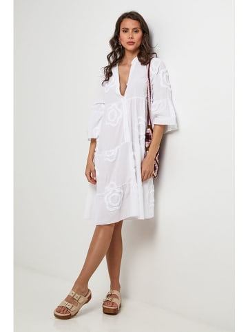 Lin Passion Leinen-Kleid in Weiß