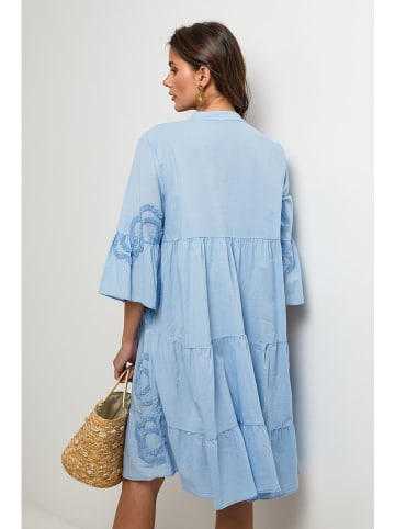 Lin Passion Leinen-Kleid in Hellblau