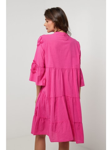 Lin Passion Leinen-Kleid in Pink