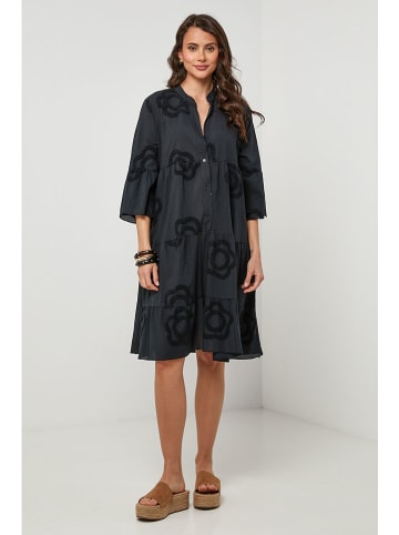 Lin Passion Leinen-Kleid in Schwarz