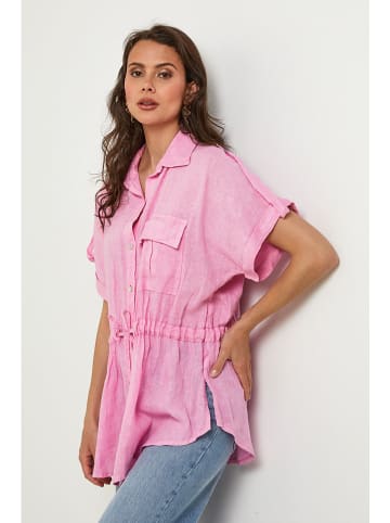 Lin Passion Leinen-Bluse in Rosa