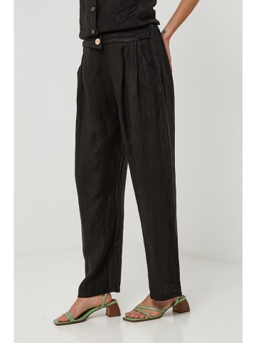 Lin Passion Leinen-Hose in Schwarz