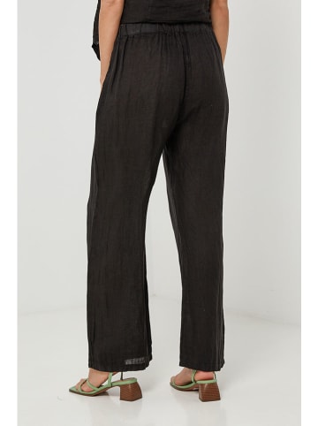Lin Passion Leinen-Hose in Schwarz