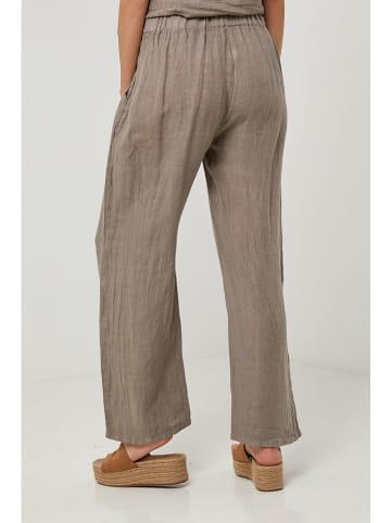 Lin Passion Linnen broek lichtbruin
