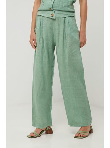 Lin Passion Linnen broek groen