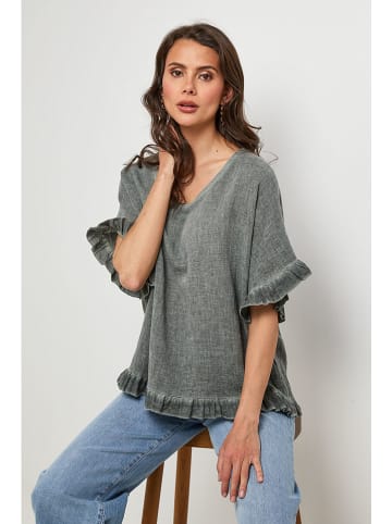 Lin Passion Bluzka w kolorze khaki