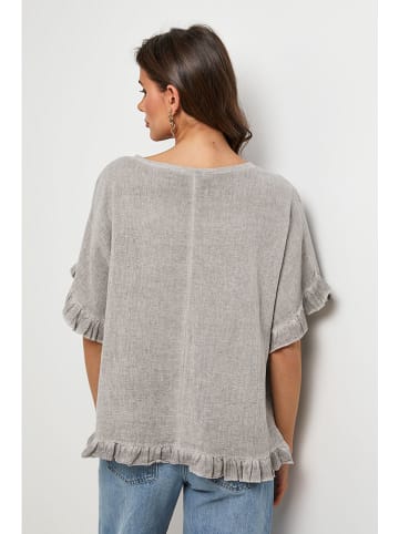 Lin Passion Bluse in Grau