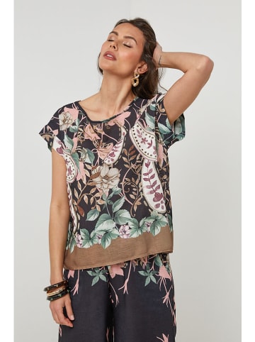 Lin Passion Bluse in Schwarz/ Bunt