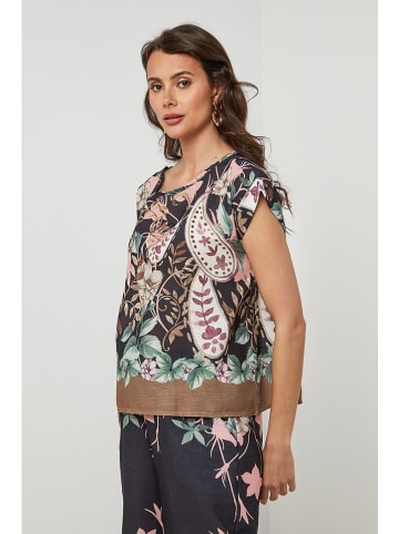 Lin Passion Bluse in Schwarz/ Bunt