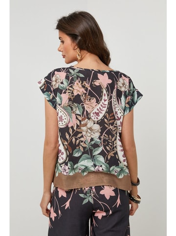 Lin Passion Bluse in Schwarz/ Bunt