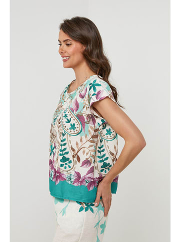 Lin Passion Bluse in Creme/ Bunt