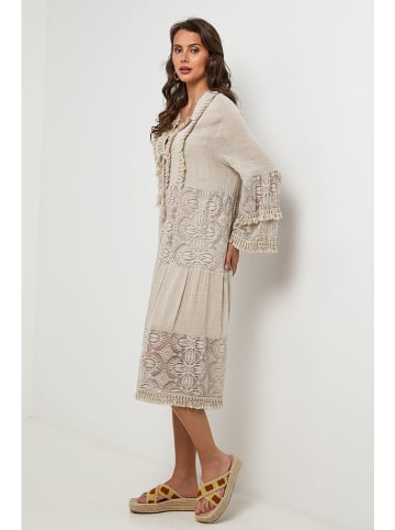 Lin Passion Leinen-Kleid in Beige