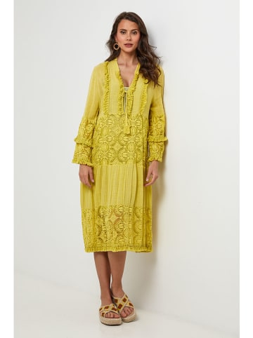 Lin Passion Leinen-Kleid in Gelb