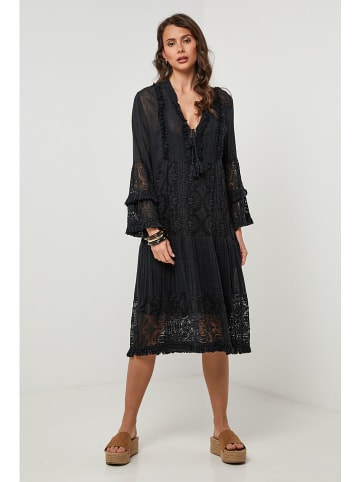 Lin Passion Leinen-Kleid in Schwarz