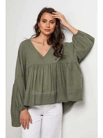 Lin Passion Bluzka w kolorze khaki