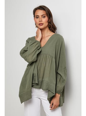 Lin Passion Bluzka w kolorze khaki