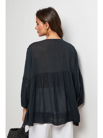 Lin Passion Blouse zwart
