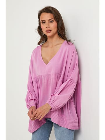 Lin Passion Bluse in Rosa