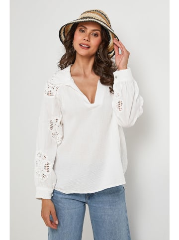 Lin Passion Bluse in Weiß