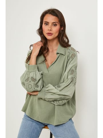 Lin Passion Bluzka w kolorze khaki