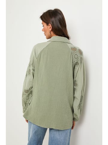 Lin Passion Bluse in Khaki