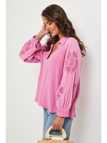 Lin Passion Bluse in Rosa