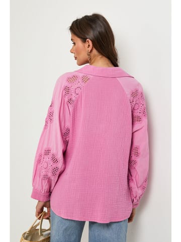 Lin Passion Bluse in Rosa