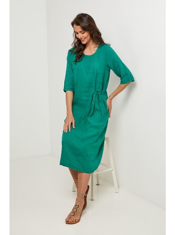 Lin Passion Leinen-Kleid in Grün